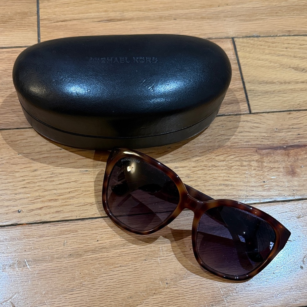 Michael Kors Tortoise Sunglasses with Black Case